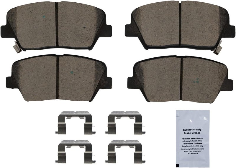 HUSCH D1432 Front Ceramic Brake Pads Kit Fit For Hyundai Azera 2012-2017, For Santa Fe 2010-2012, For Santa Fe Sport 2013-2016, For Kia Sorento 2009-2015 - Image 2